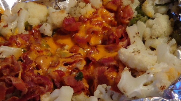 Low Carb Cauliflower, Bacon, Onion and Cheese 025
