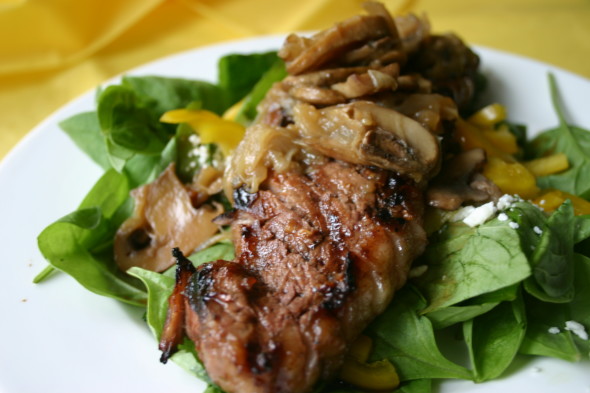 Low Carb BBQ Steak and Salad 