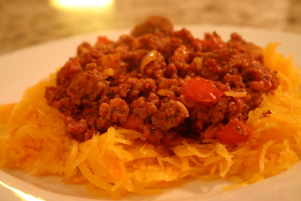 Butternut Noodles, Meat Sauce