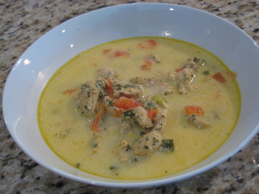 Low Carb Chicken Currie Coconut Soup 002