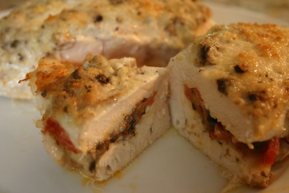 Low Carb Pepperoni, Mushroom Stuffed Chicken 004