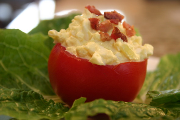 Egg Salad Stuffed Tomato